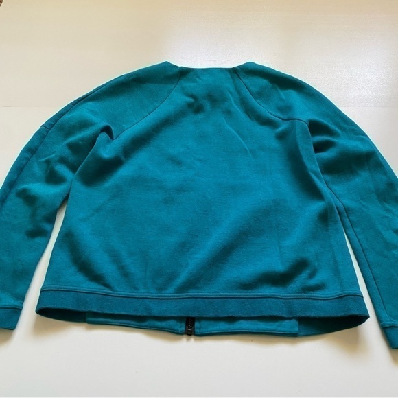 Nike jungle green tech fleece knit zip up collarless athletic teal size medium - Picture 5 of 5
